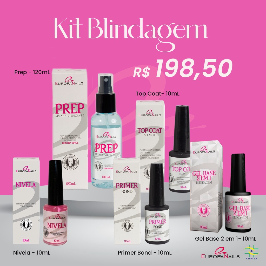Kit Blindagem para unhas de gel | Shopee Brasil