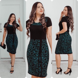 Vestido Feminino Evangélico Manga Curta Tecido Grosso de Qualidade Promoção Barato Peço de Fábrica Tubinho Midi