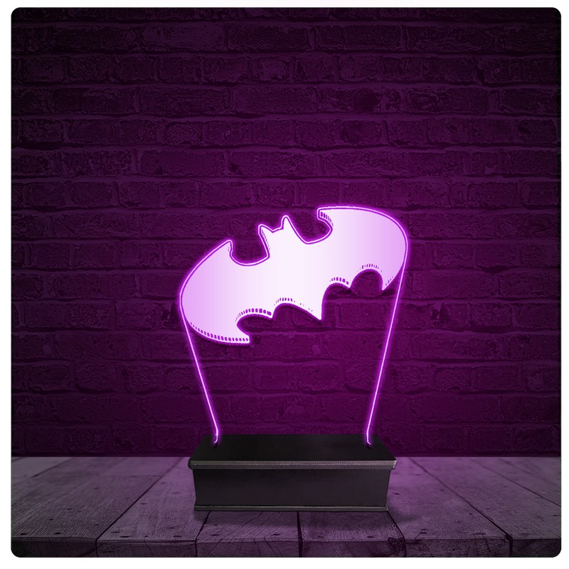 Luminária e Abajur Acrílico Led - Batman Batsinal