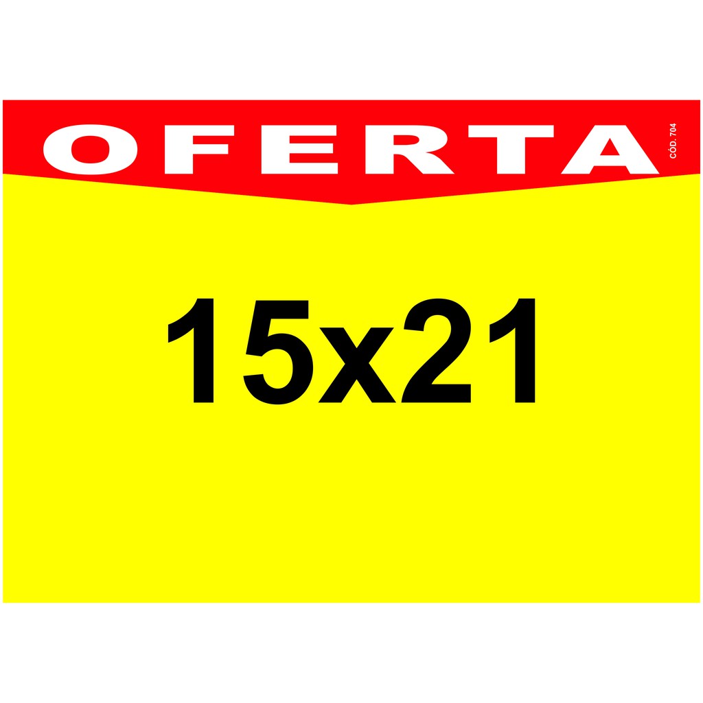 100 Cartaz Oferta Horizontal 21x15 Placa Pequeno A5 15x21 cm em Oferta na Shopee