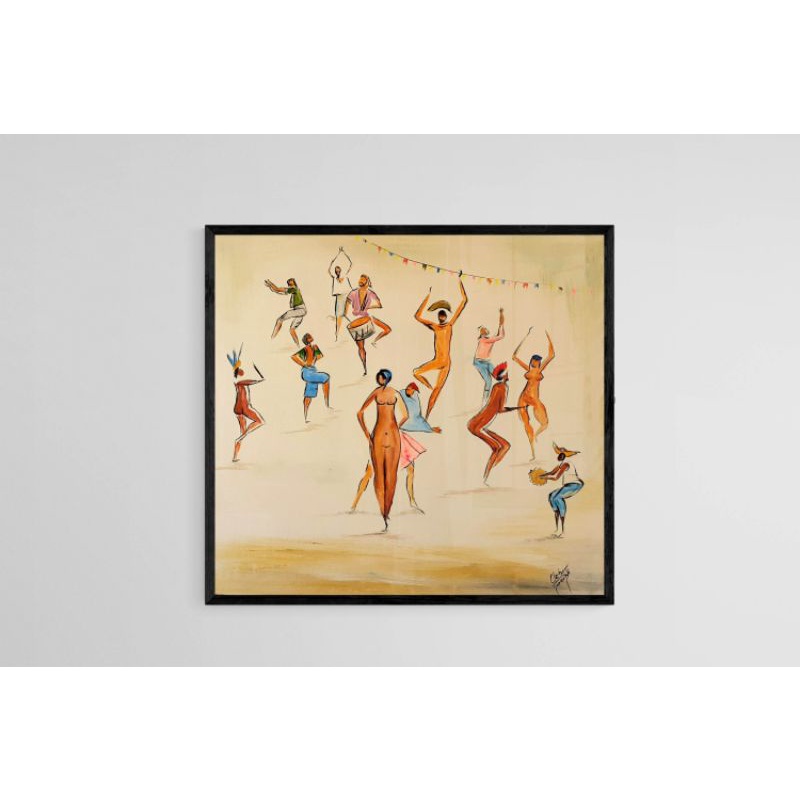 Quadro releitura carybé 50x50