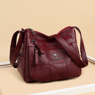 Nova Moda Das Mulheres Soft PU Leather Shoulder Bag Retro Bolsas Casuais Designer De Grande Capacidade Saco Crossbody