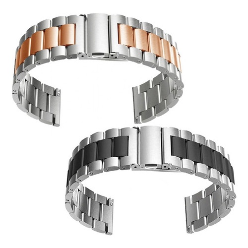 Kit 2 Pulseiras Smartwatch Smartband Relogio Inox Elos
