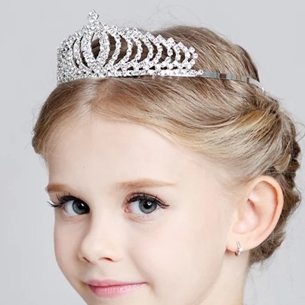 Tiara Infantil Coroa Criança Princesa Sofia Daminha Prata strass noivinha  fantasia arranjo de cabelo casamento acessorios | Shopee Brasil