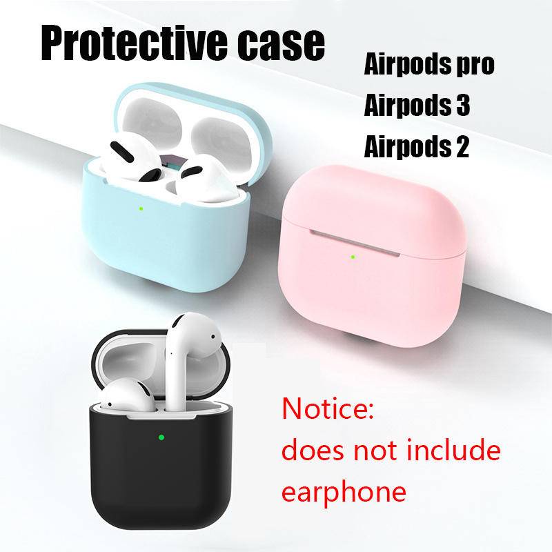 Airpods pro capa protetora Capa de silicone para fone de ouvido bluetooth sem fio para airpods pro/airpods 2/novo airpods 3