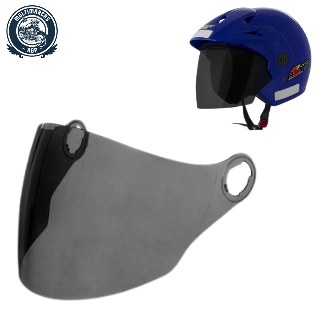 Viseira fumê Capacete Pro Tork New Atomic, New liberty 3, Zeus 202FB, Taurus Joy23, Spark Jet