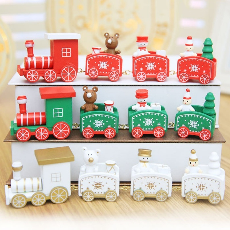 Ornamentos De Trem De Natal Com Padrão/4 Nós Feliz Decoração Para Casa Crianças Presente