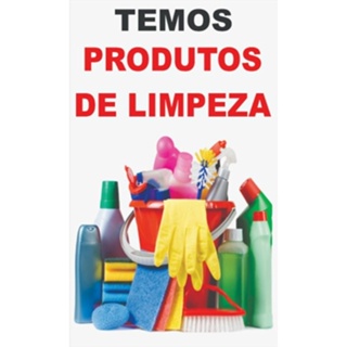 Banner promoção produtos de limpeza 60x40 cm em Oferta na Shopee