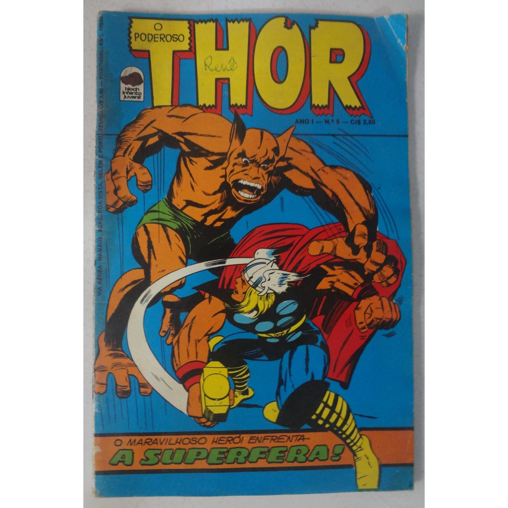 O Poderoso Thor Nº 5 Ano I Editora Bloch