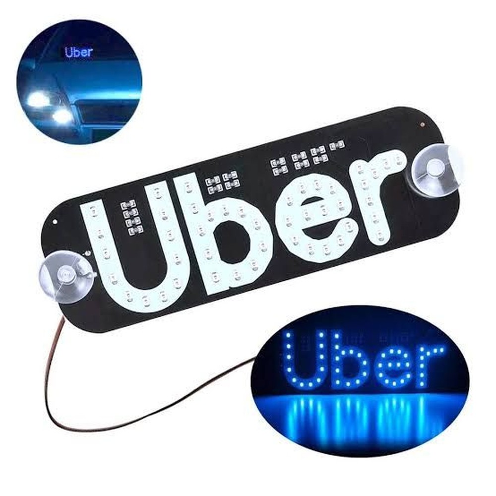 Painel de Led Letreiro Luminoso para Motorista de Aplicativo Uber 5V ...