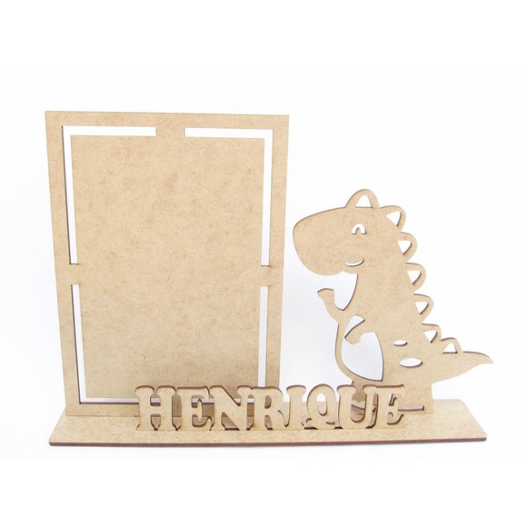 30 Lembrança Porta Retrato Dinossauro Personalizado MDF CRU