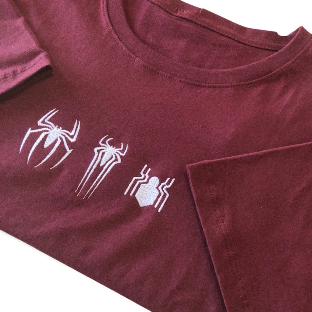 Camiseta Homem Aranha - simbolos das 3 gerações