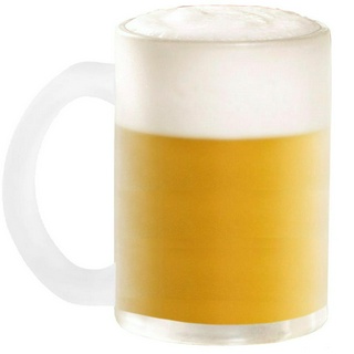 Caneca De Chopp Cerveja Vidro Jateado 325ml