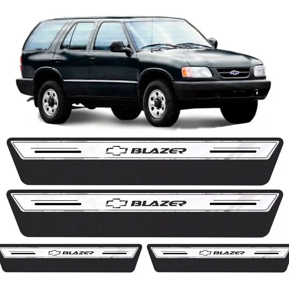 Soleira Protetor Porta Platinum Gm Blazer 96 97 98 99 Á 2001 2002 2003 2004 2005 2006 2007 2008 2009 2010 2011 - Prata Imperdível !!!! !!! Aproveite!
