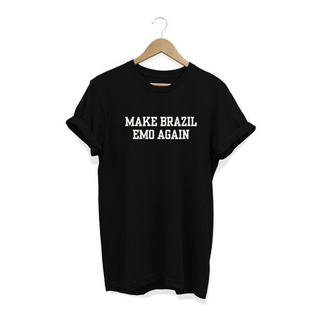 Camiseta Masculina Make Brazil Emo Again)