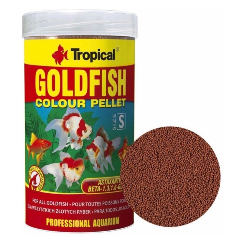 Tropical Goldfish Colour Pellet 360g - Ração Koi Kinguios