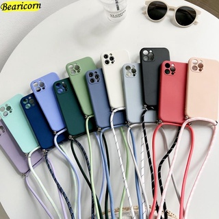 Capa De Celular Flexível De Silicone Líquido Com Alça Transversal Para Samsung Galaxy A30/A20/A31/A32/A23/M32/M10S