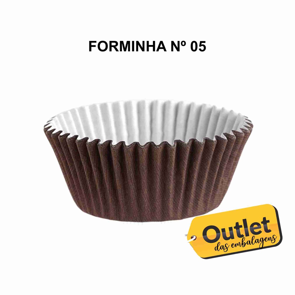 Forminha nº 05 marron com 100 unidades