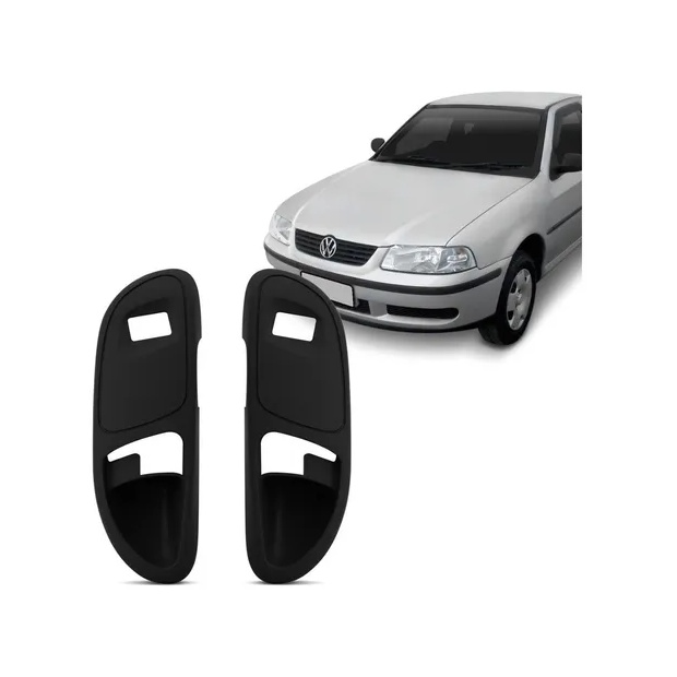Moldura Botão Vidro Elétrico Traseiro Gol  Parati Saveiro G2 G3 1996 a 2005 C/ Furo 4 Portas Preto -  VW800P
