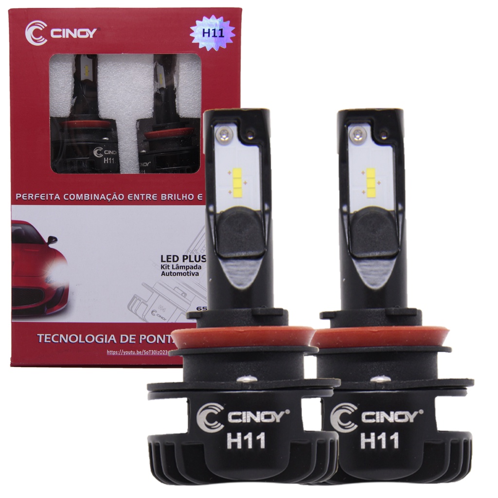 Kit Lampadas Super Led Plus H11/H8/H9 6500K 12V 24V 16W 4400LM