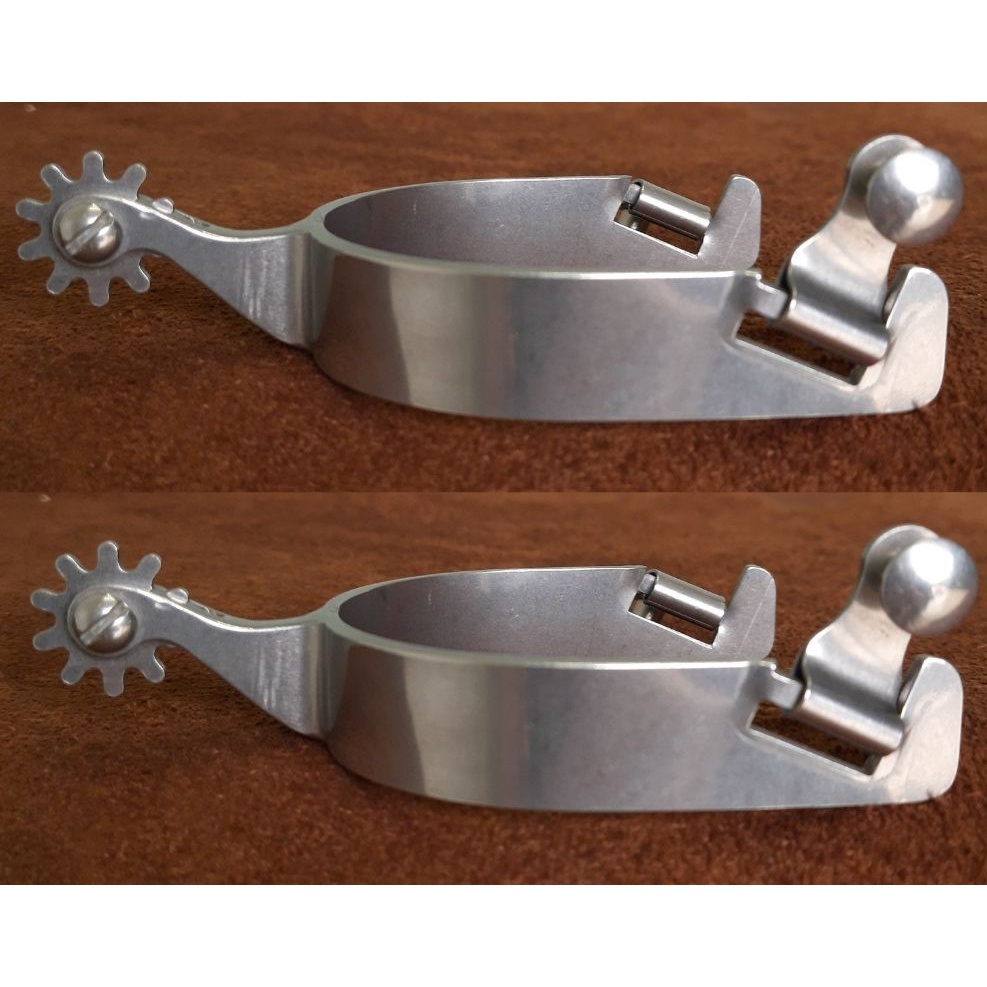 Espora feminina três tambores inox , não corta o cavalo  para provas de três tambores ,esportes com o cavalo