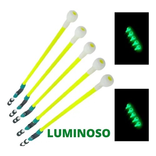 10 Ponteira Dedo Duro Luminoso Brilha No Escuro Pesca Tilápia Barato