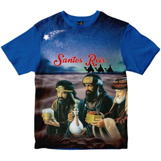 Camiseta Santos Reis Rainha do Brasil Azul Royal em Oferta na Shopee