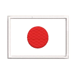 Patch Bordado Termocolante Bandeira Japão