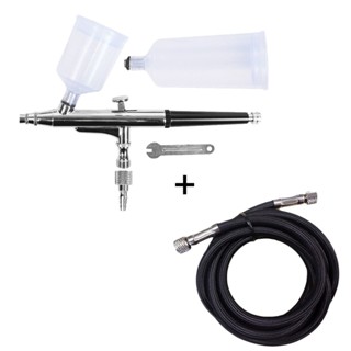 Aerografo Dupla Ação 02 Copos Bico 0,3 Mm W050f + Mangueira em Oferta na Shopee