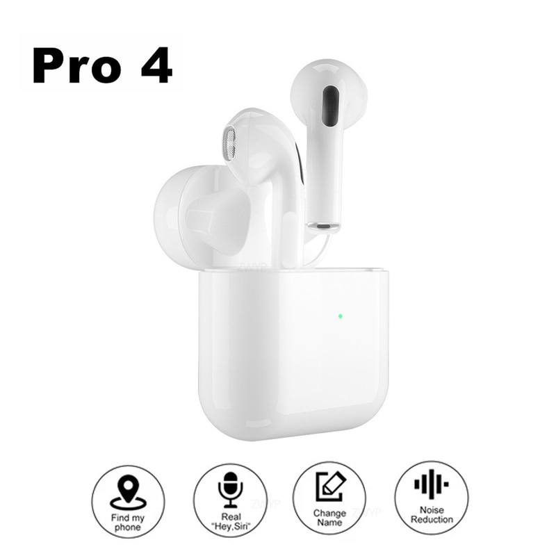 Pro 4 fones de ouvido bluetooth tws hd chamada sem fio fones música alta fidelidade esportes runing fone para todo o telefone inteligente em Oferta na Shopee