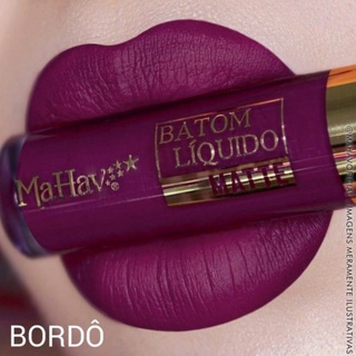 Batom Liquido Matte Bordo - Mahav