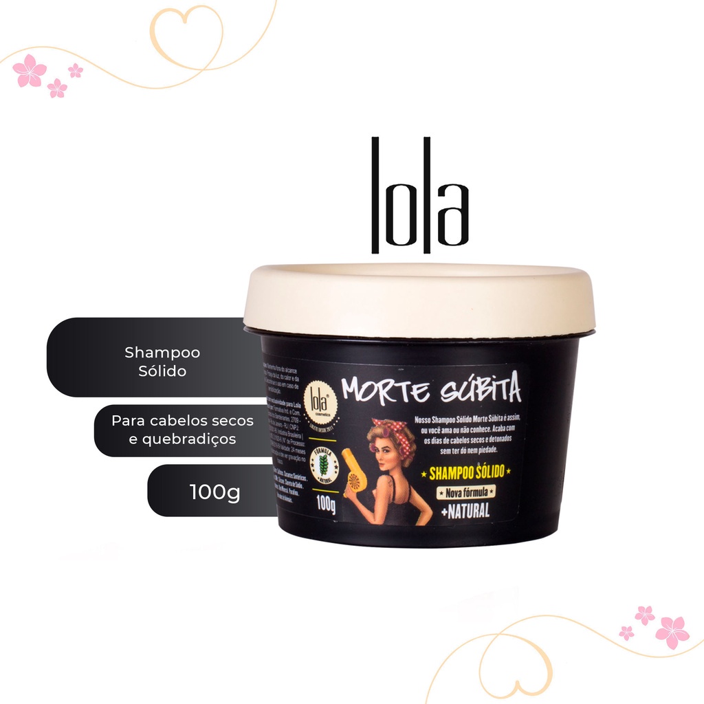 Shampoo Sólido Esfoliante Morte Subita 100g Lola Cosmetics