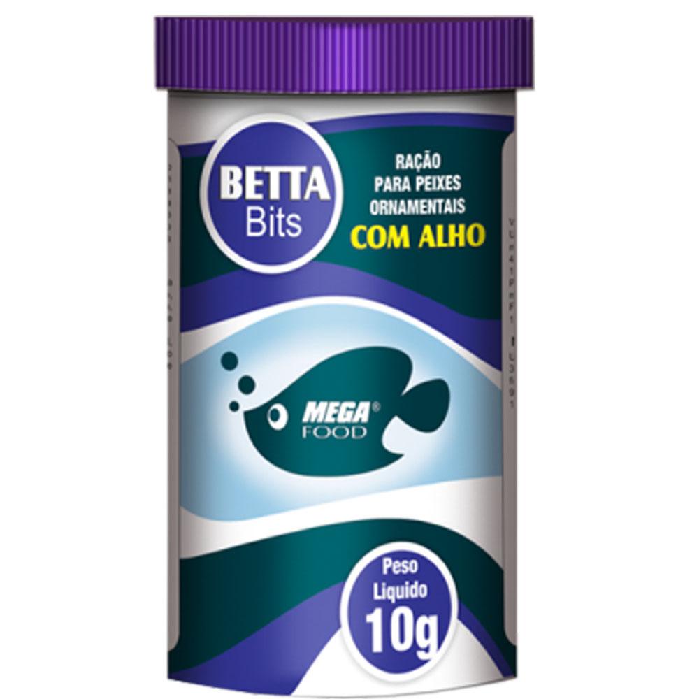 Ração Mega Food Betta Bits 10g com Alho