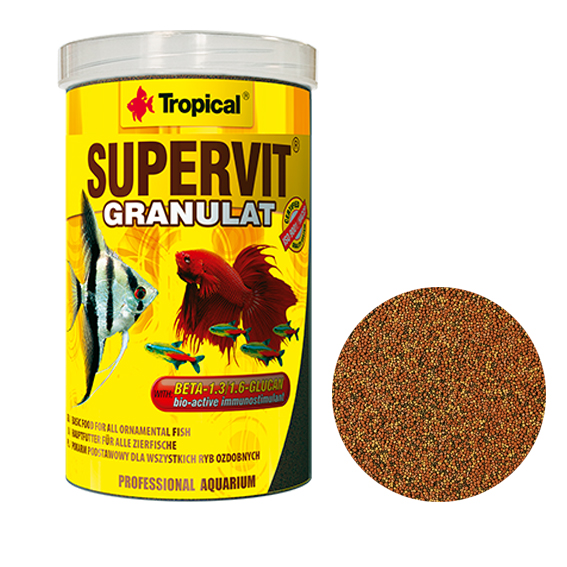 Ração Para Peixes De Aquário Tropical Supervit Granulat 55g