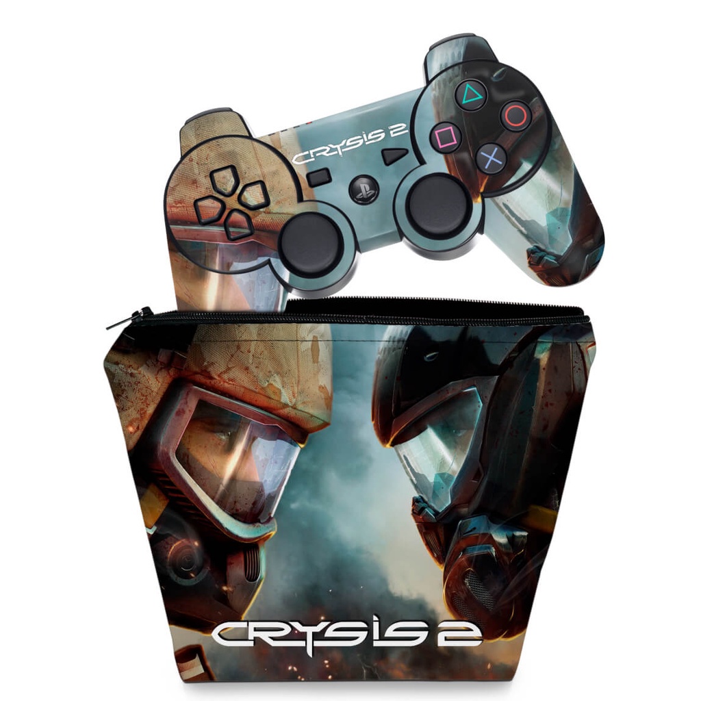 Capa Case e Skin Adesivo PS3 Controle - Crysis 2
