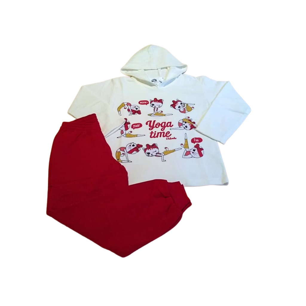 Conjunto Infantil Moletom Yoga Time Clubinho Menina Tam. 4, 6 e 8