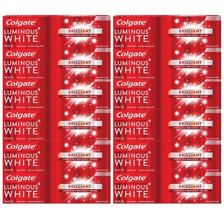 Kit Creme Dental Colgate Luminous White Brilliant 70g com 12 unidades