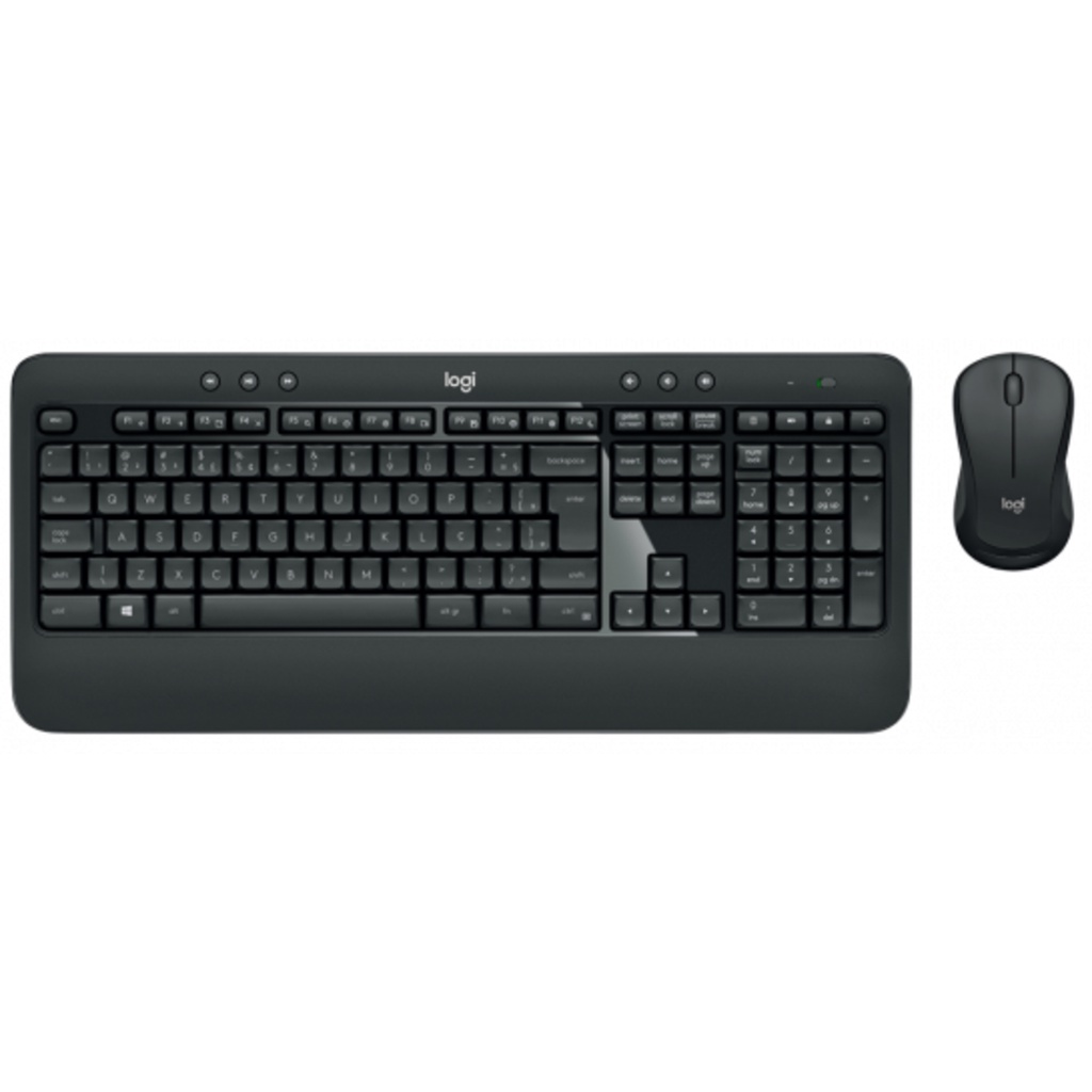 Kit combo Teclado e Mouse Logitech Mk540 Sem Fio s/fio wireless Abnt2 Com Ç tecla caps lock acende descanso de braço português portugues multimidia 920-008674