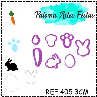 Cortador Kit Pascoa 3cm em Oferta na Shopee