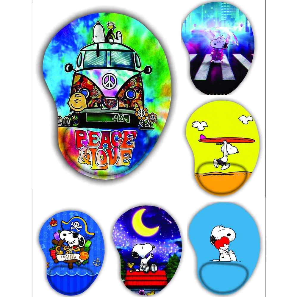 Mouse pad com apoio Snoopy - ergonomico