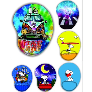 Mouse pad com apoio Snoopy - ergonomico