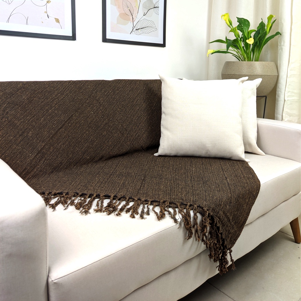 Manta Para Sofá Gigante Decorativa Marrom e Caramelo 240x180 | Shopee Brasil