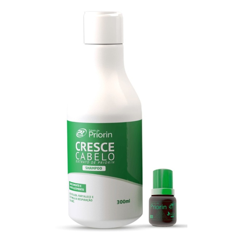 Cresce Pelo Extrato De Priorin - Kit 1 Shampoo e Tônico