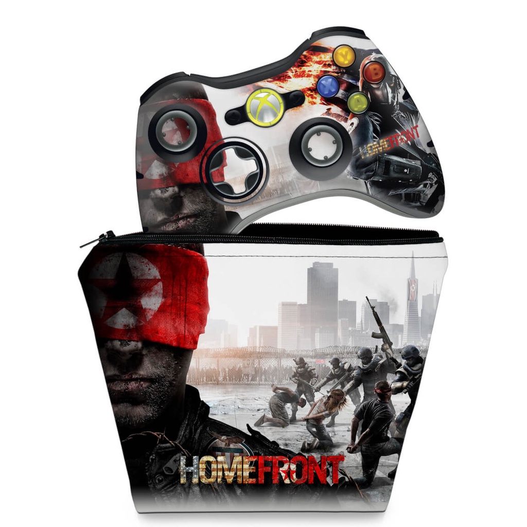 Capa Case e Skin Adesivo Xbox 360 Controle - Homefront
