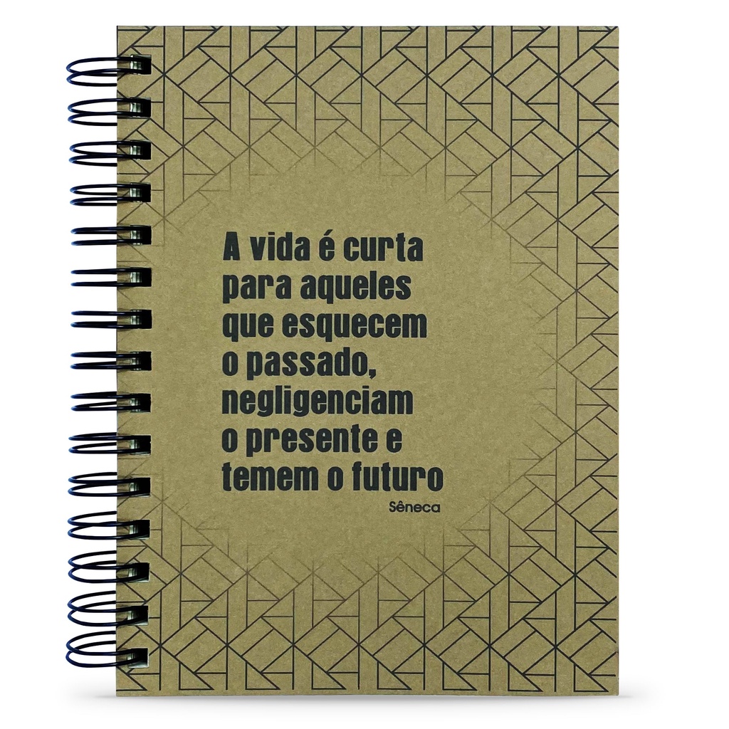 Caderno Estoicismo Sêneca "A Vida É Curta" 125 Fls. Tam. A5 Capa Dura