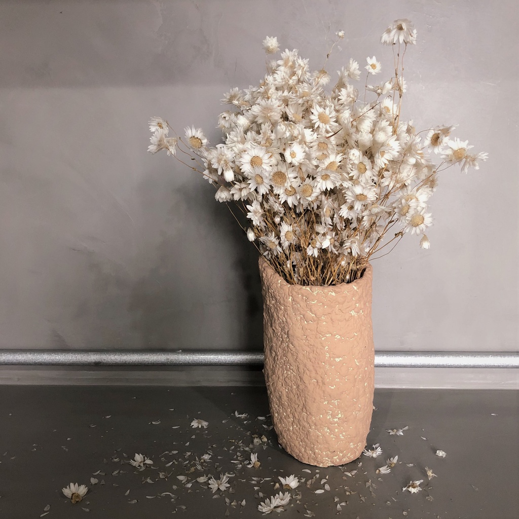 Vaso para flores secas decoração sustentável - bege/salmão | Shopee Brasil