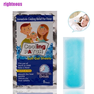 Righteous 10Pcs/bag Pain Relief Baby Fever Patch Bring Fever Down Cooling Gel for Headache