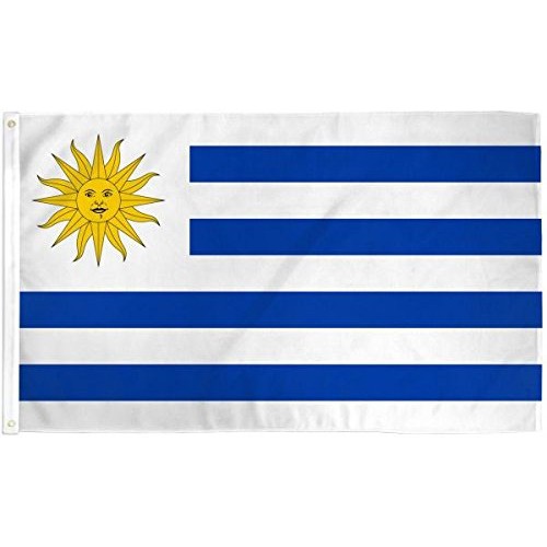 Bandeira Uruguai Oficial 90 x 150 cm C/ Anilhas p/ Mastro Costurada Excelente p/ Exteriores