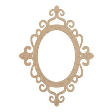 10 Mini Moldura Oval14cm Mod.7 Em Mdf. Cru Decoração Pglaser
