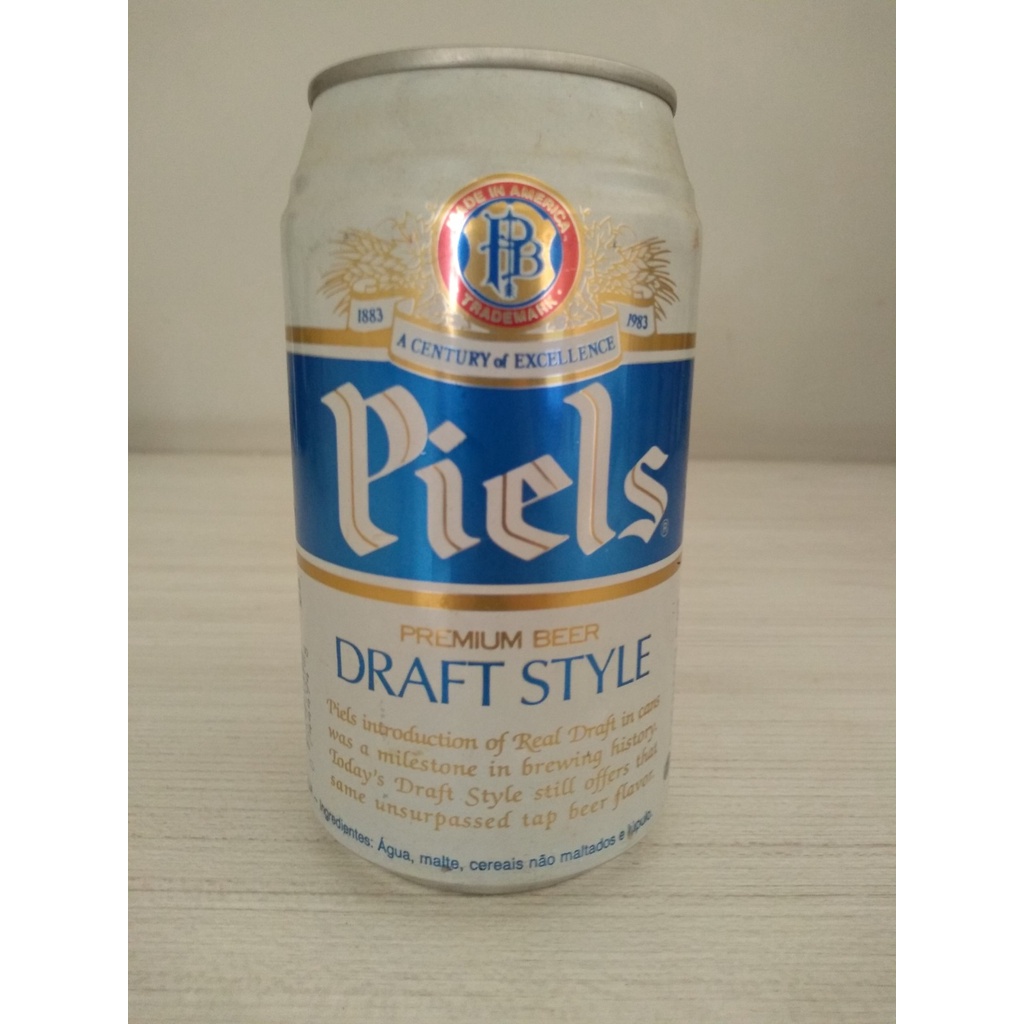 Lata de Cerveja Antiga Beer Coleção Cerveja Piels Premium Beer Draft Style - vazia